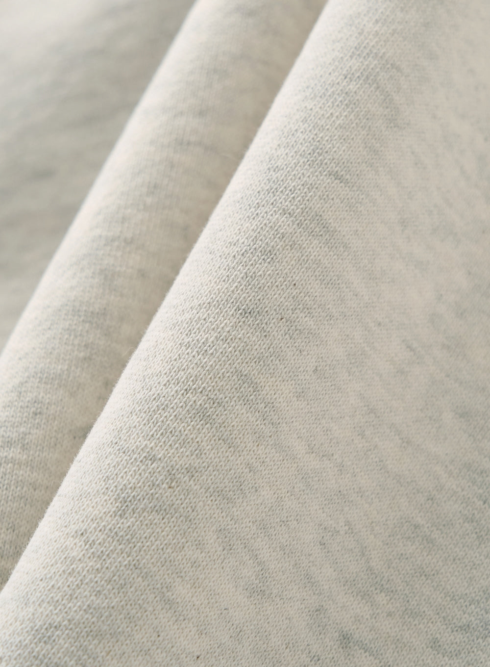 [satur] (W) Classic Logo Crop Sweatshirt - Melange Ivory