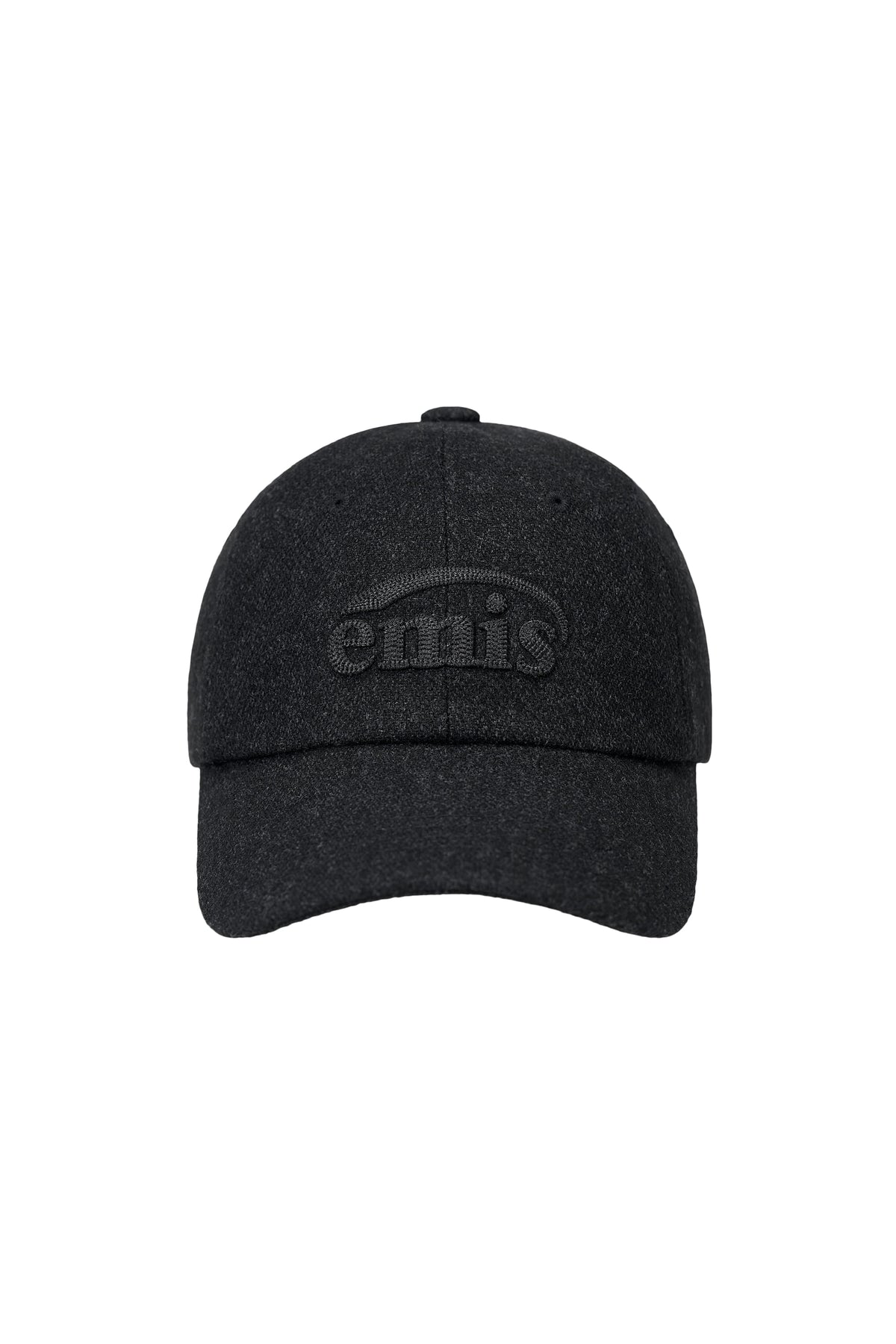 Emis Chain Logo Wool Cap-Black