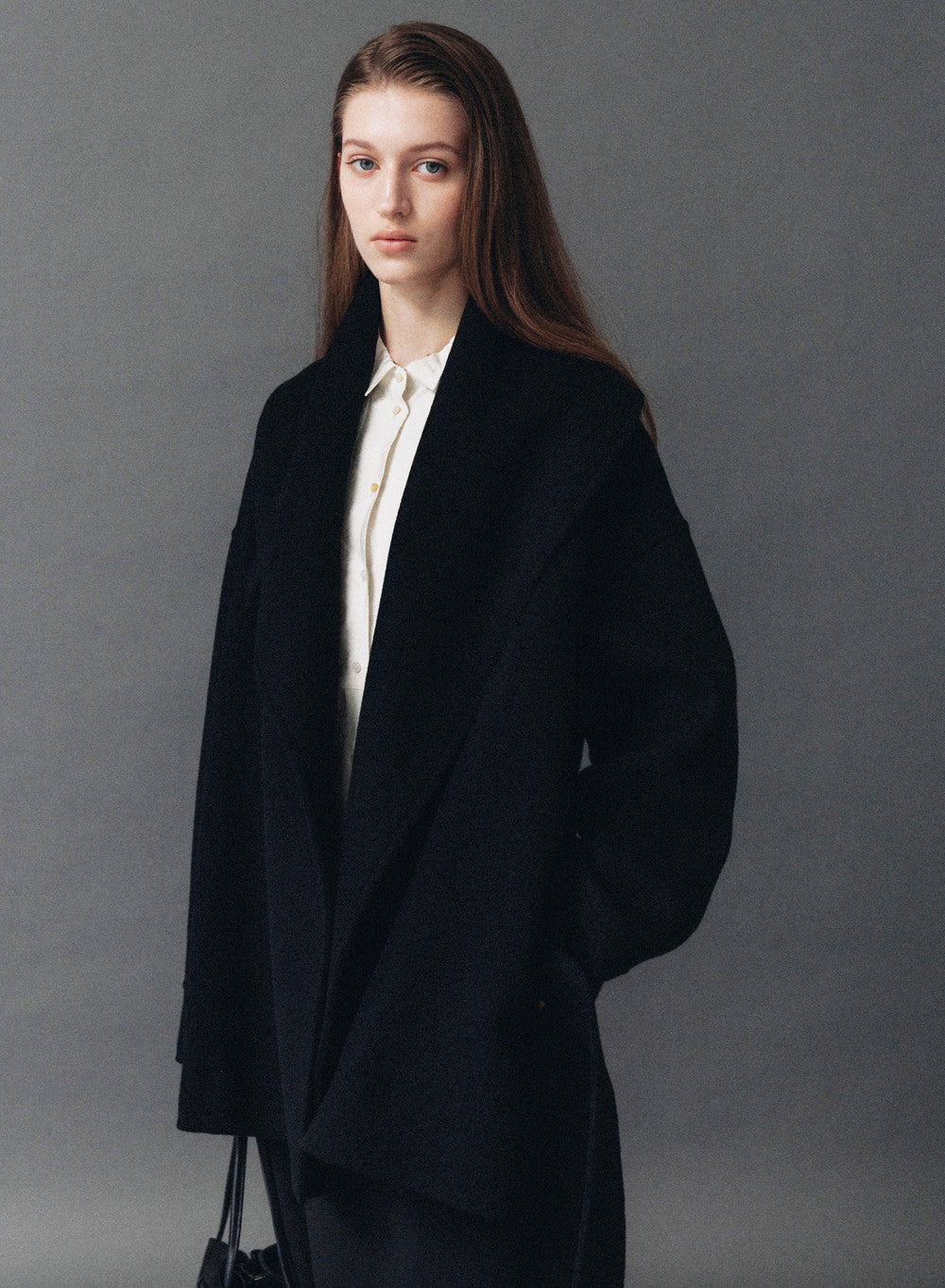 Kindersalmon Saga Cashmere Half-Coat Black