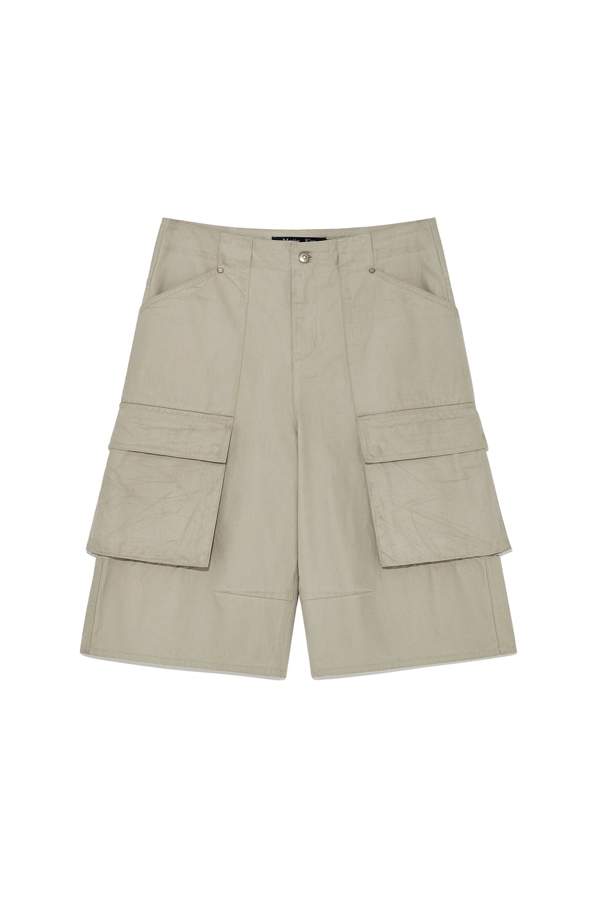 Matinkim Coated Cotton Bermuda Pants For Men IN Beige