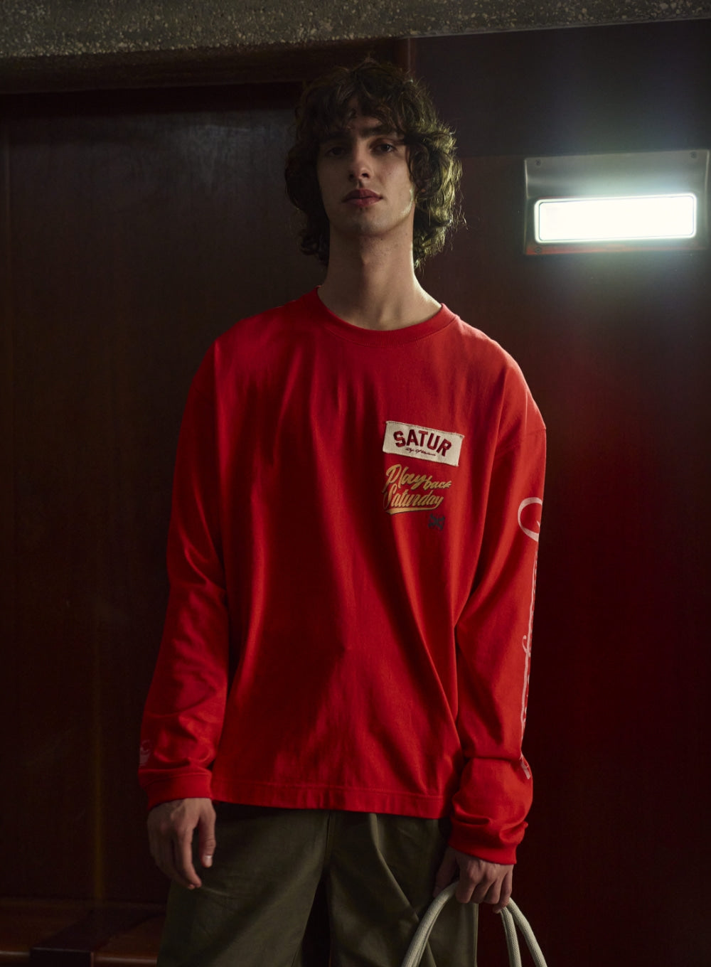 satur 90s Playback Long Sleeve - Red - View 5