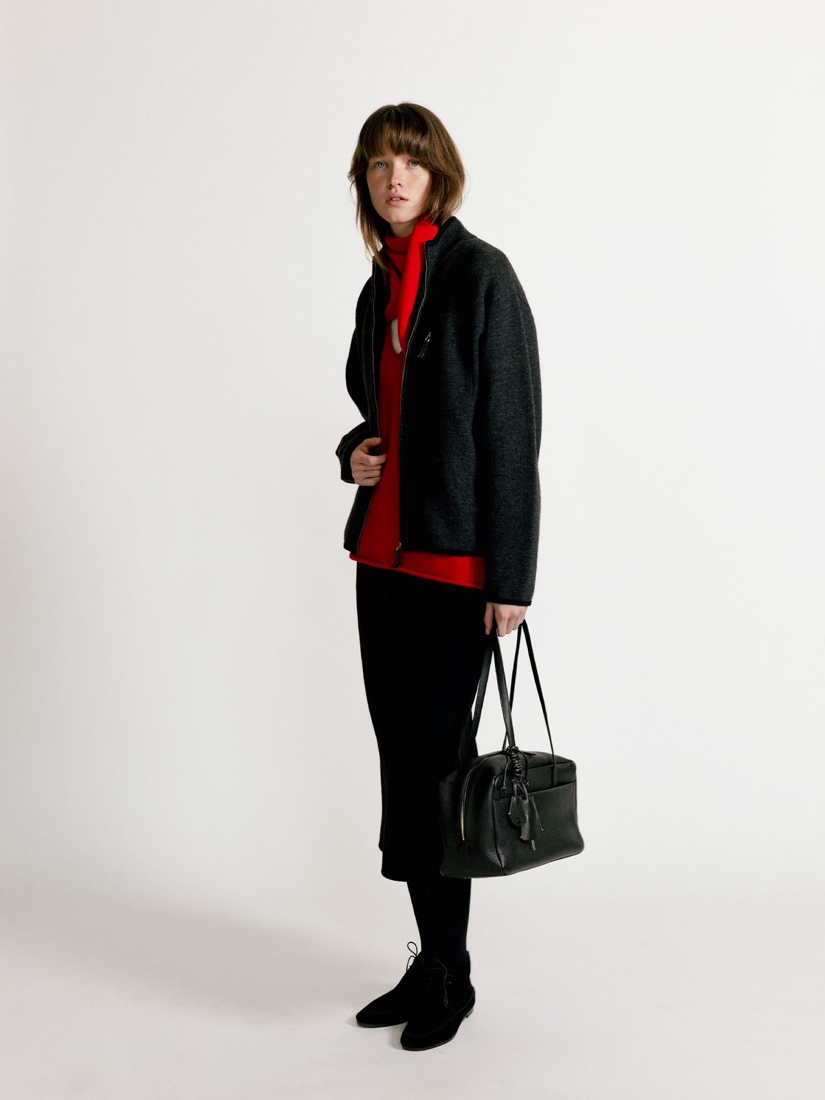 Nothing Written Dicky zip-up jumper (Charcoal)