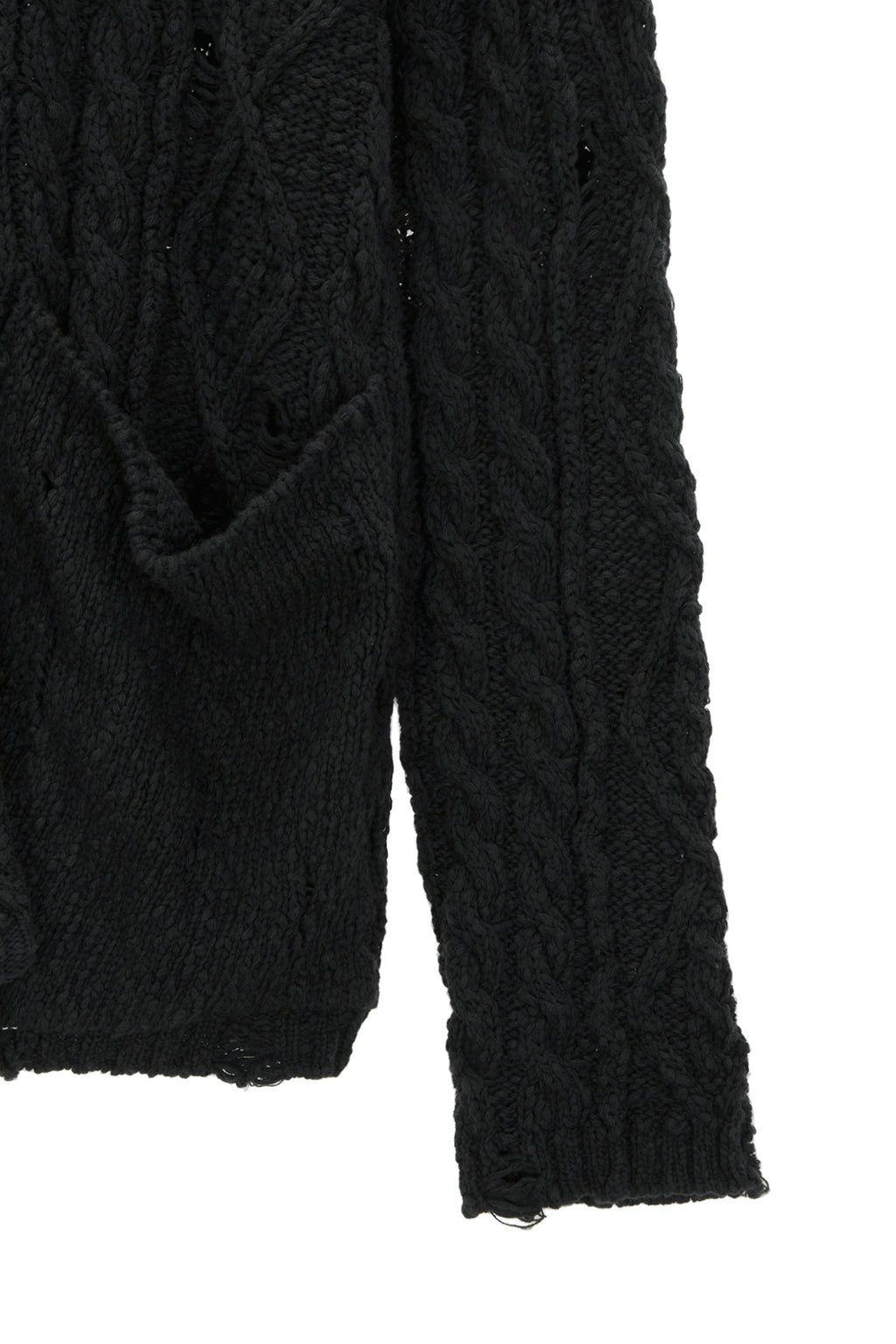 Matinkim Damage Cable Cardigan IN Charcoal