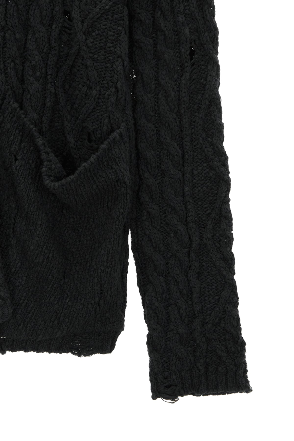 Matinkim Damage Cable Cardigan IN Charcoal