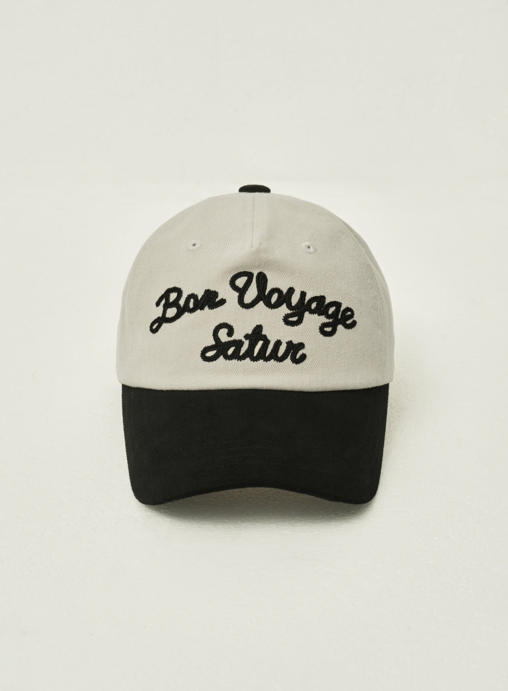 [satur] Bon Voyage Contrast 5 Panel Ball Cap - Cream