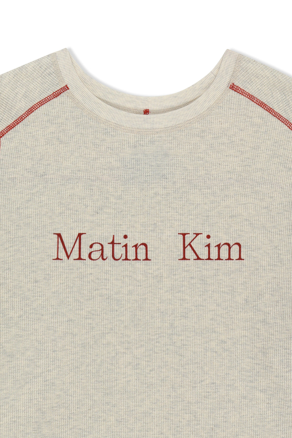 Matinkim Matin Kim Logo Waffle Top For Men IN Light Beige
