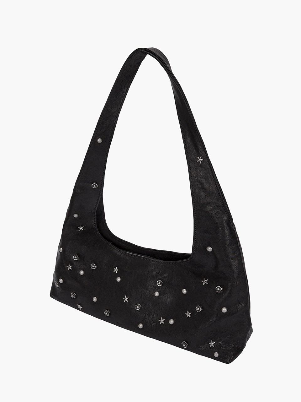 Margesherwood Halter Hobo black studded washed nappa