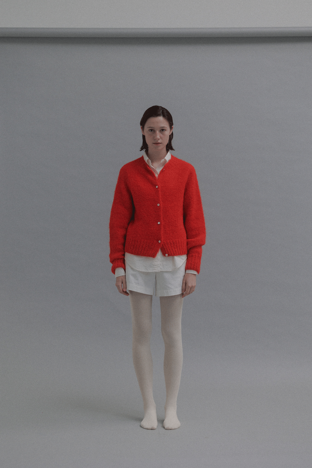 Nothing Written Alpaca knit cardigan (Red)