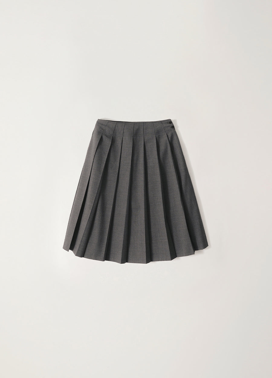 Nothing Written Wool pleated skirt (Gray)