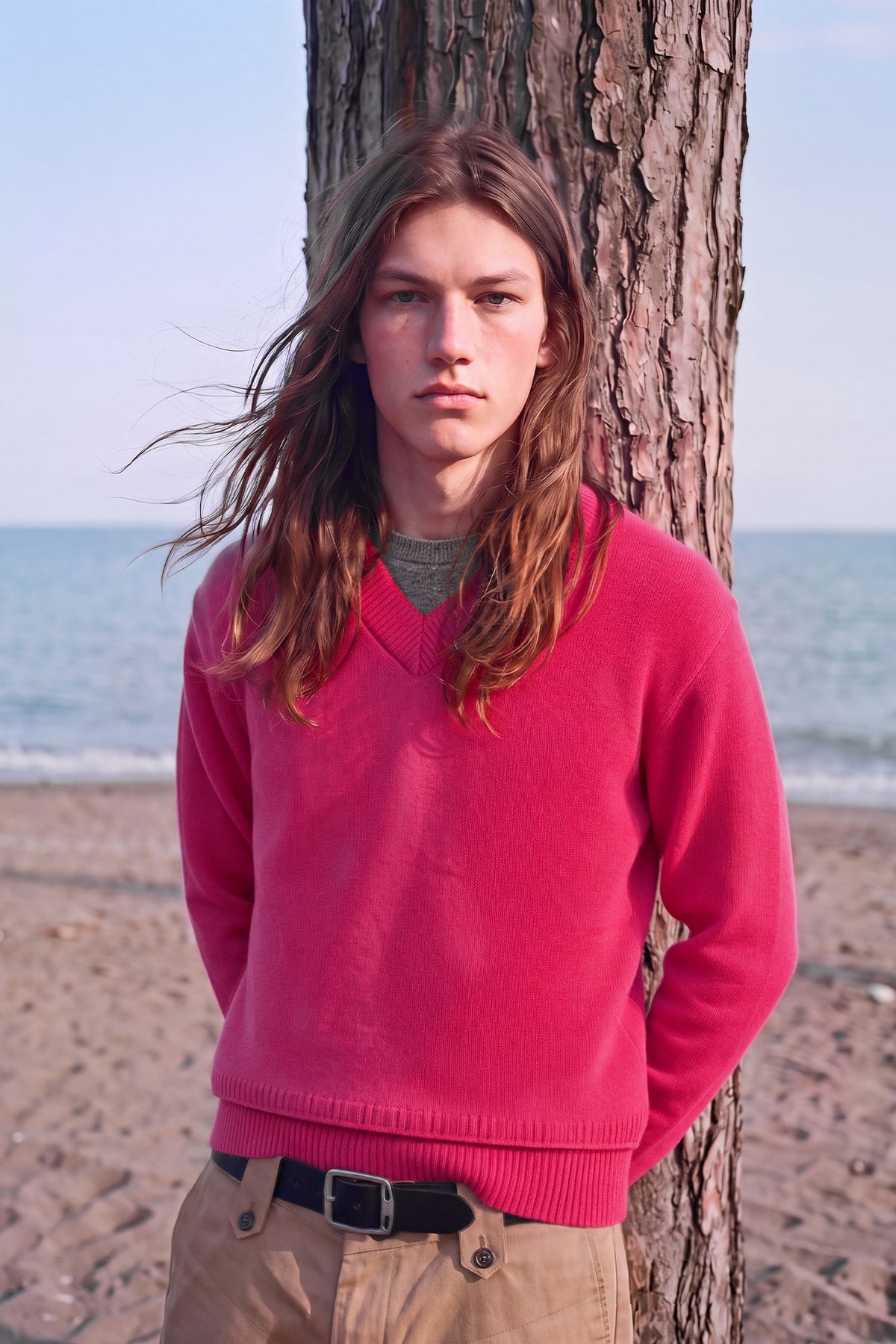 Andersson Bell Unisex Layered V-Neck Sweater