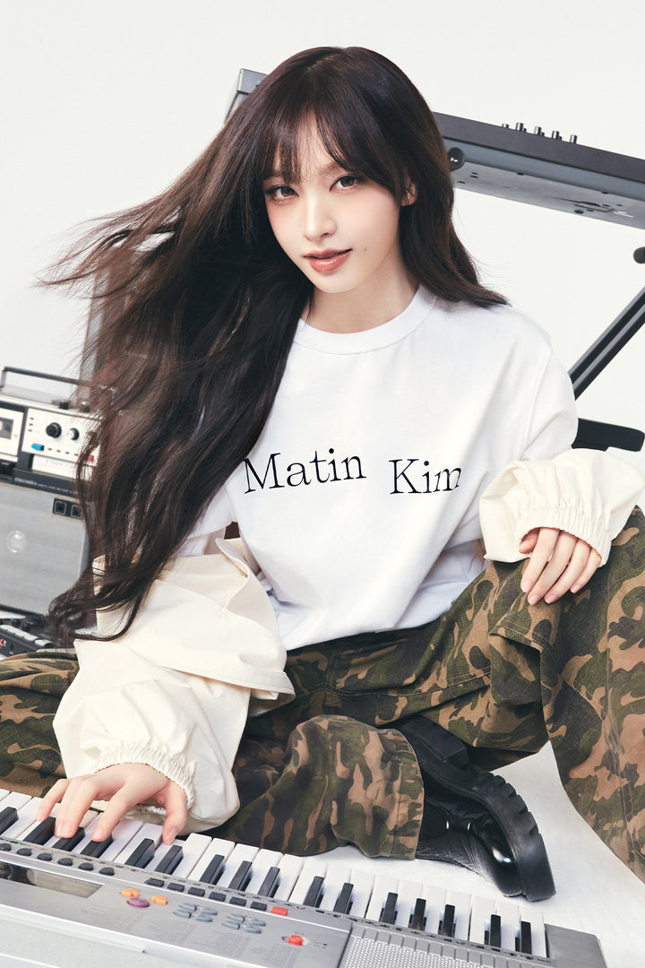 Matinkim Asymmetric Logo Top IN White