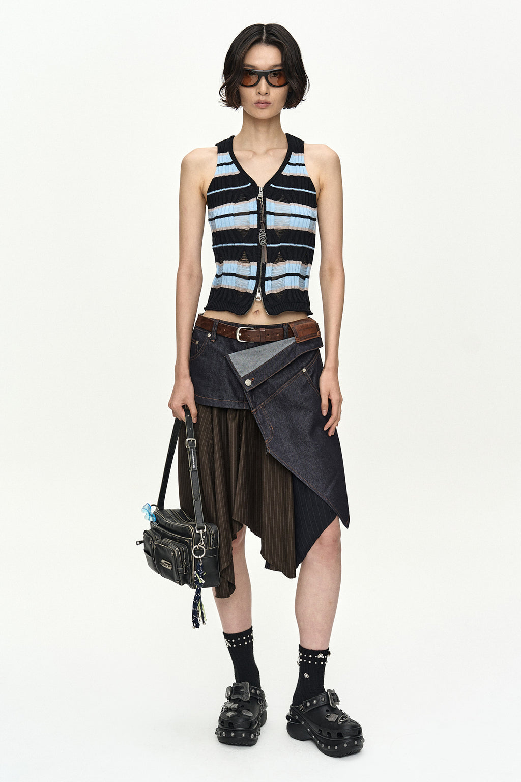 Andersson Bell Stripe Open Knit Vest