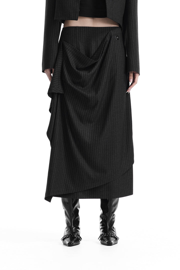 Treemingbird Layered Overlay Set-Up Skirt Black