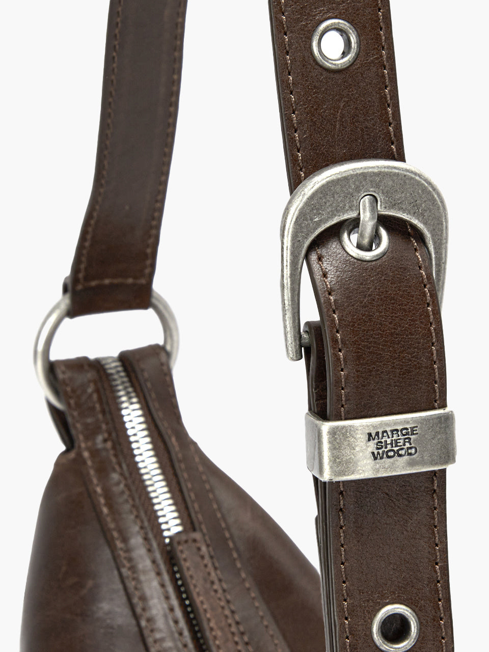 Margesherwood Outpocket Hobo Mini washed brown pull-up