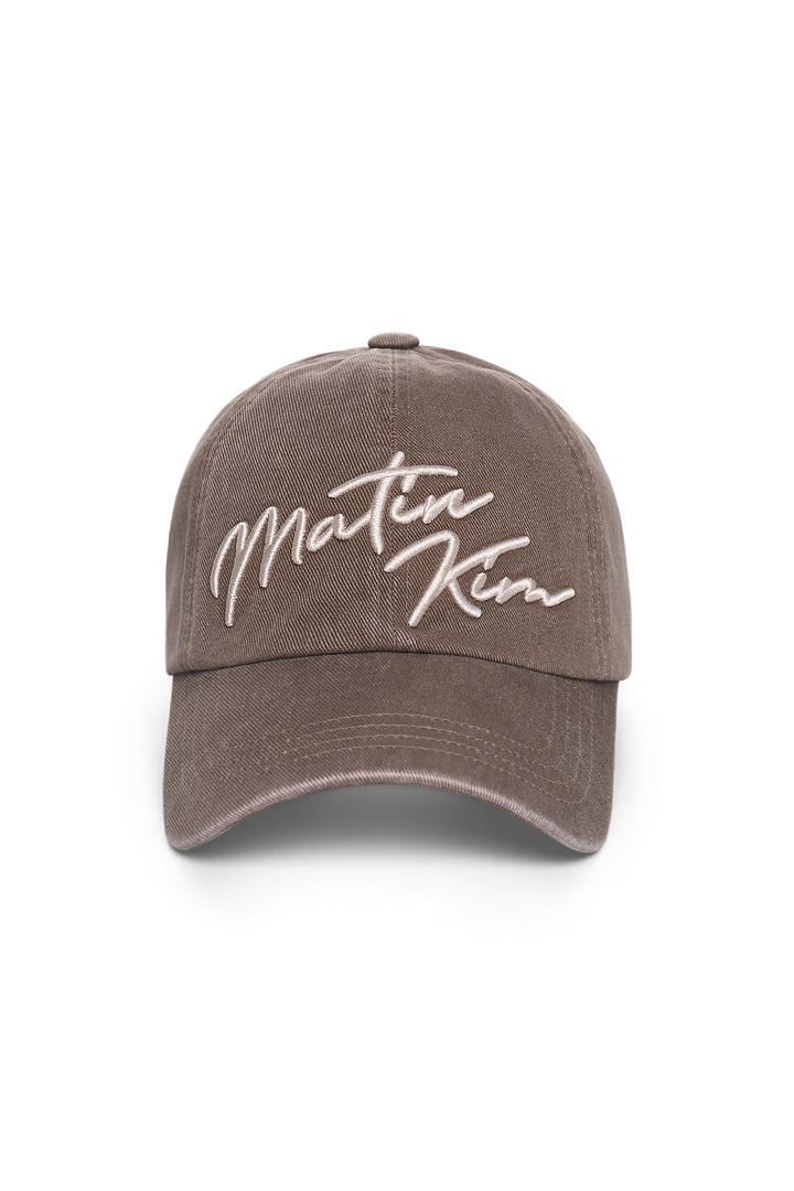 Matinkim Logo Script Ball Cap IN Brown