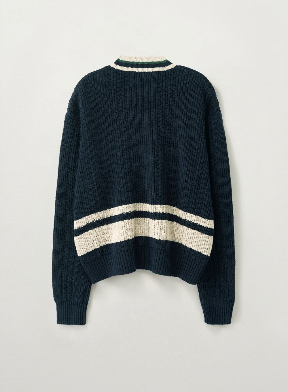 Satur Faro Stripe Cardigan - Navy