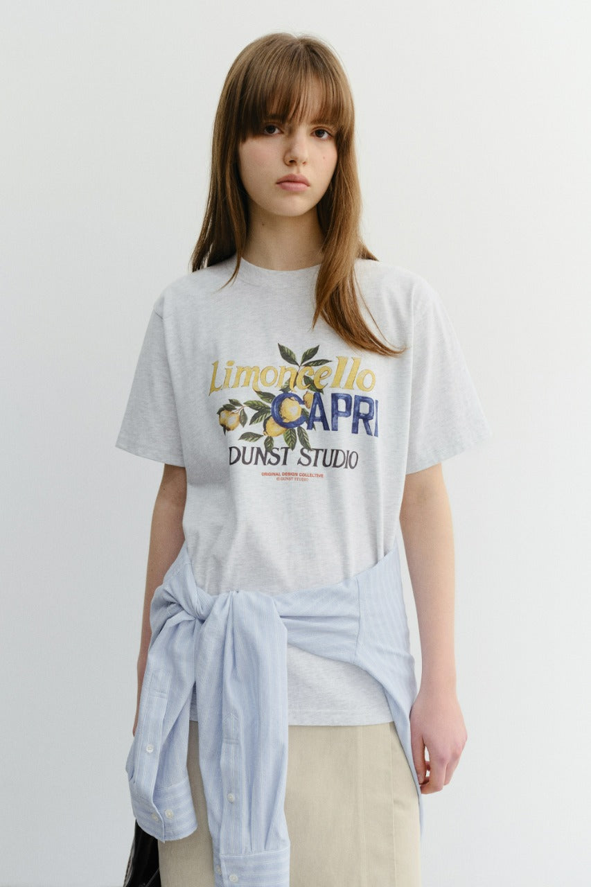 Dunst Unisex Limoncello T-Shirt Light Melange Grey
