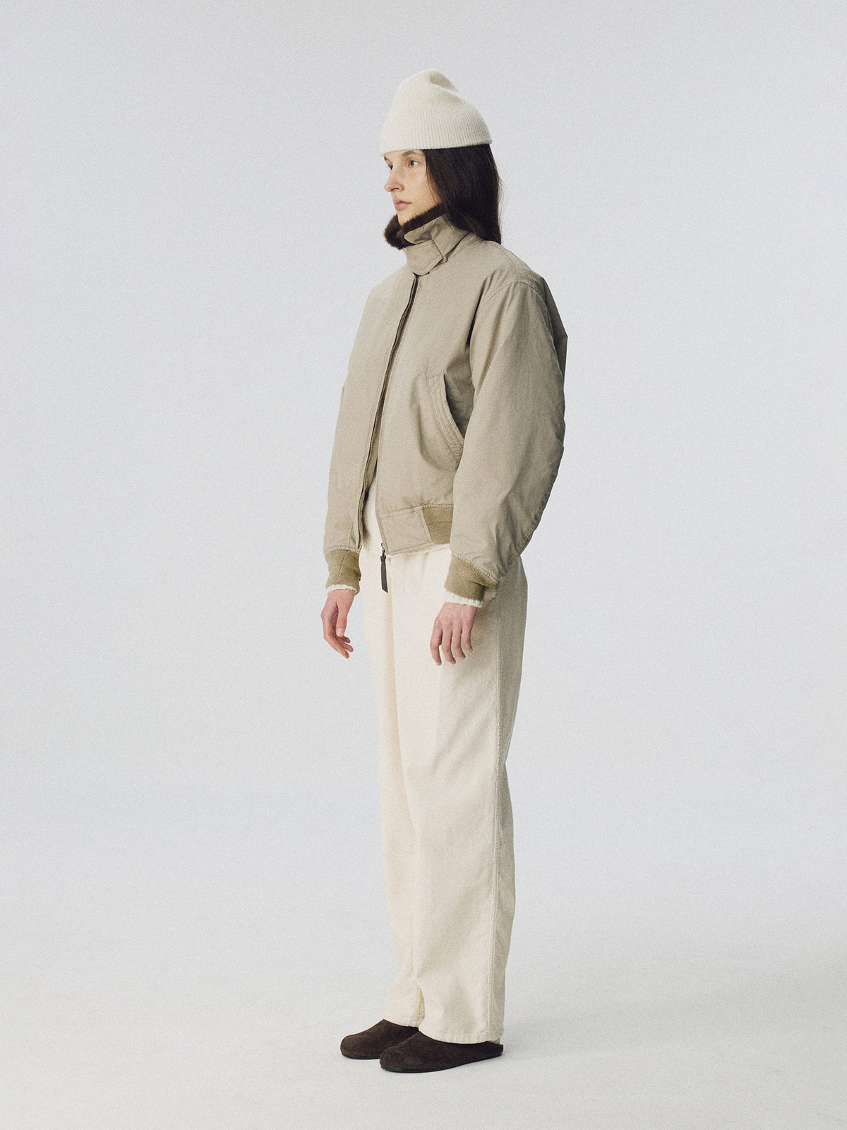 Nothing Written Diego corduroy tuck pants (Oatmeal)