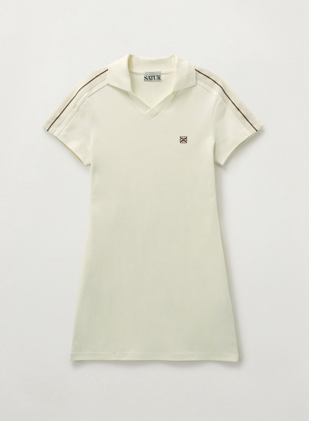 [satur] (W) Lawton Track One-piece - Cream