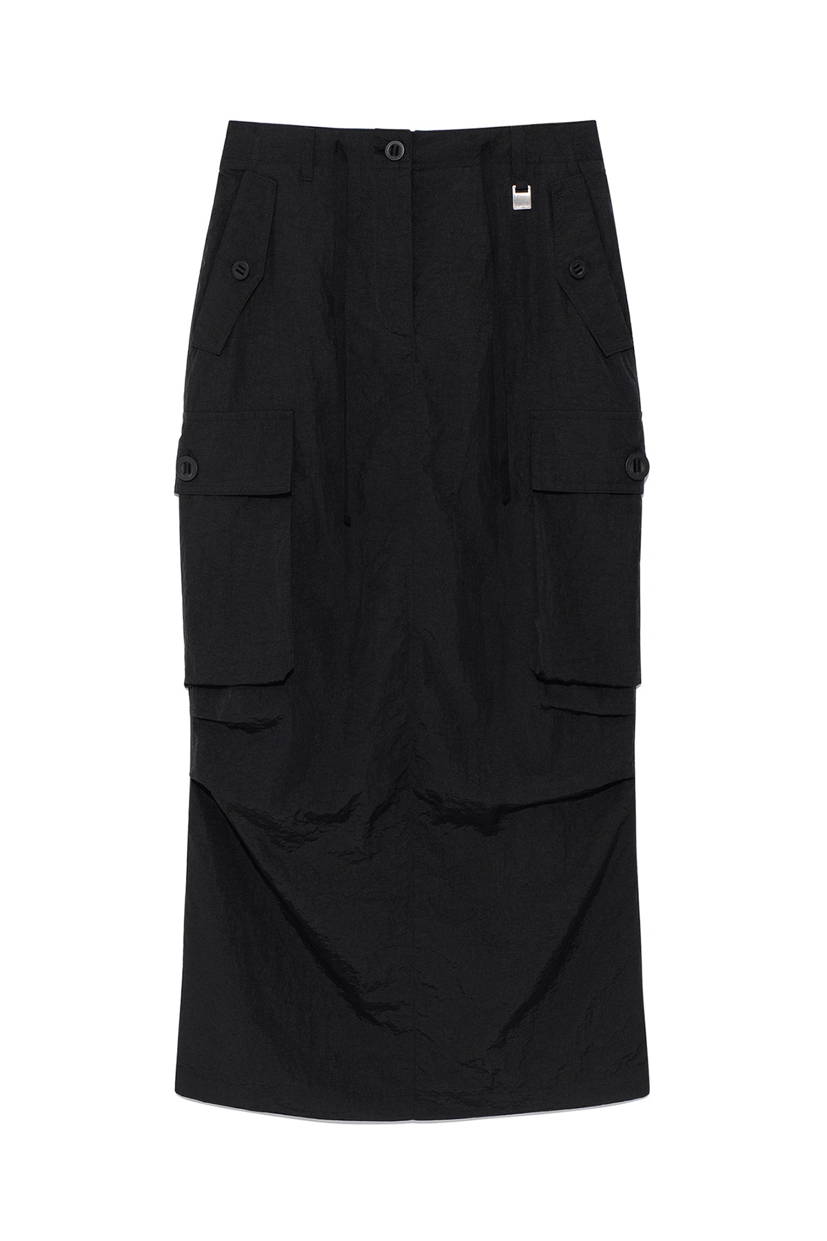 Matinkim String Nylon Cargo Skirt IN Black