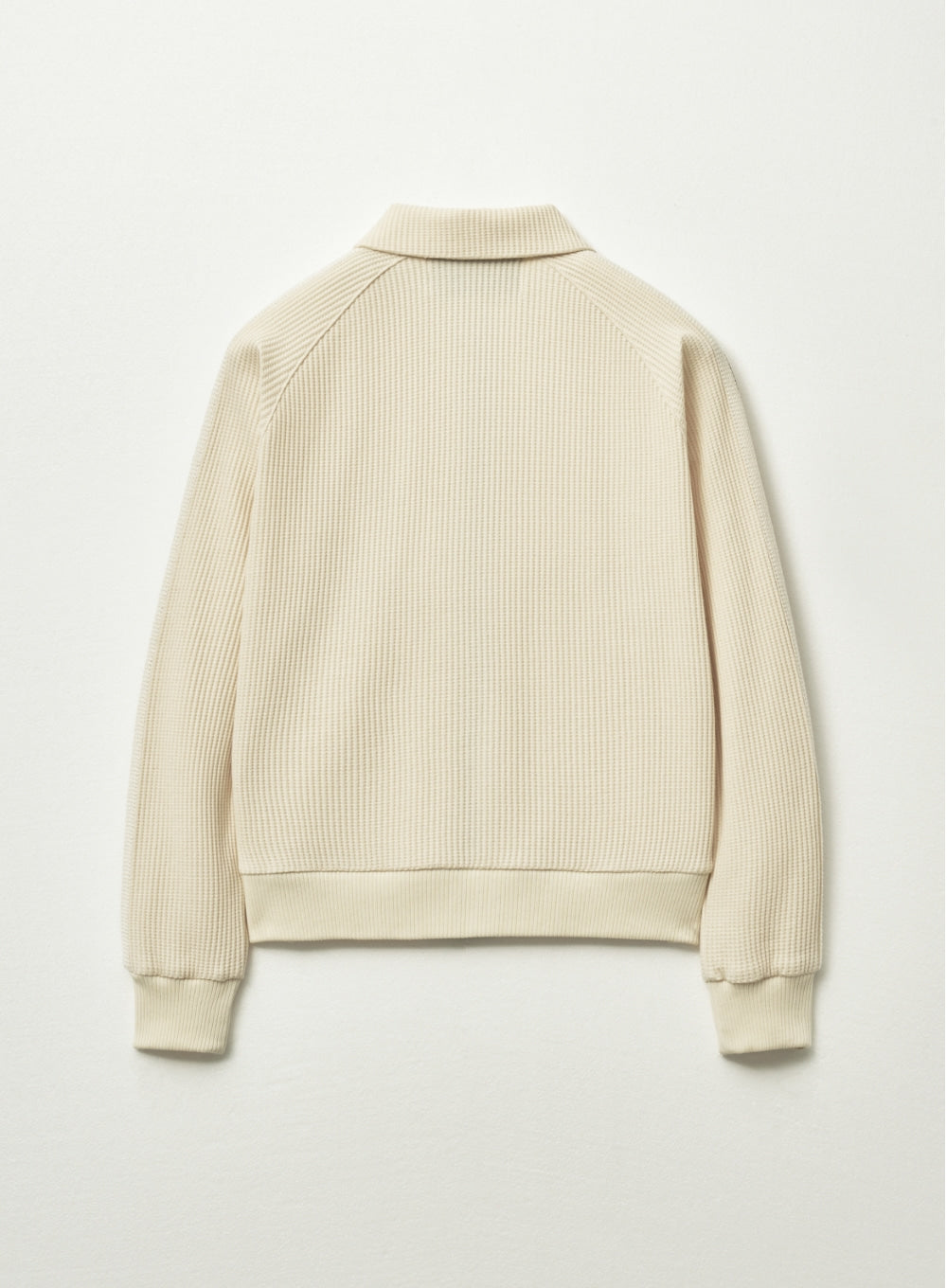 [satur] (W) Lawton Waffle Collar Track Zip-up Jacket - Cream