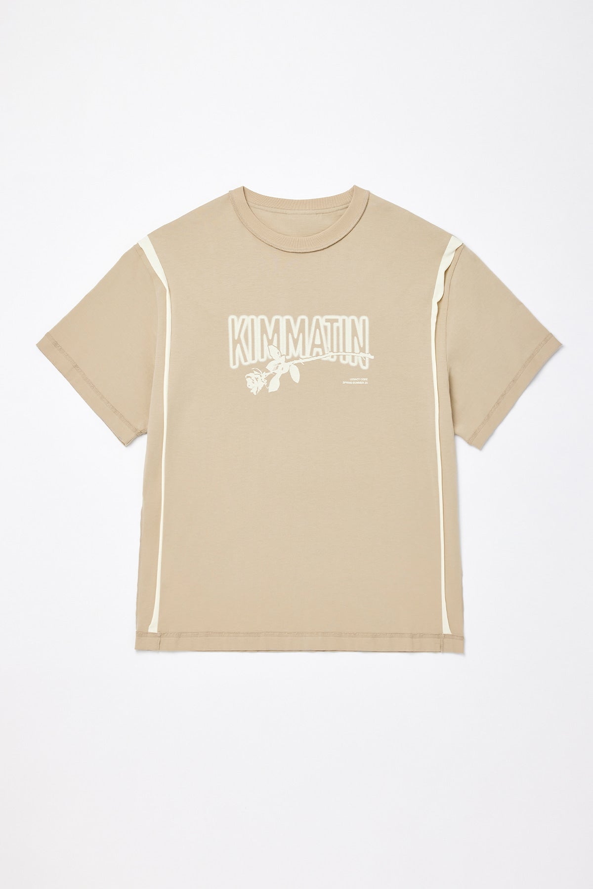Matinkim Rose Print Oversize T-Shirt IN Beige