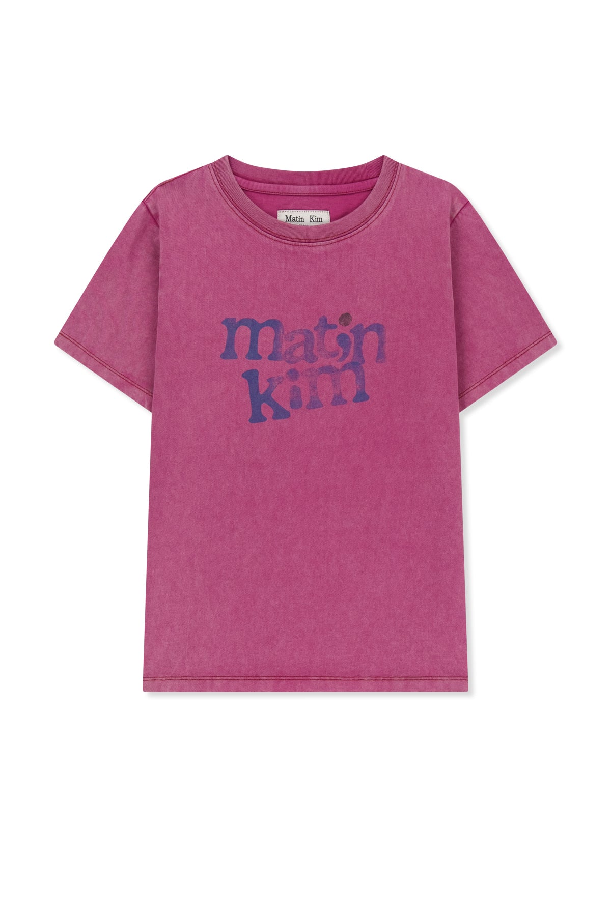 Matinkim Round Logo Graffiti Slim Top IN Pink