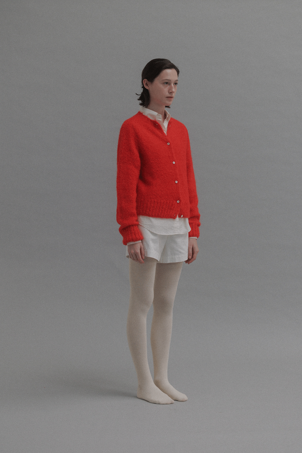 Nothing Written Alpaca knit cardigan (Red)