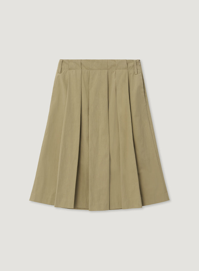 Mango Maniplease Cindy Tuck Skirt Beige