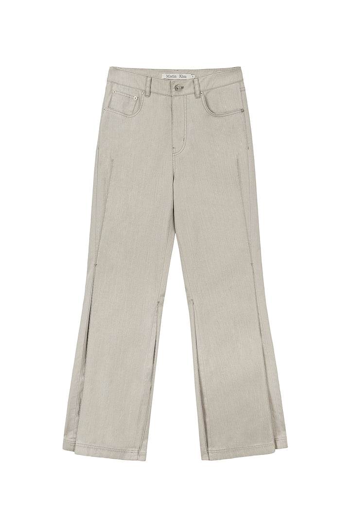 Matinkim Side Pintuck Point Pants IN Beige