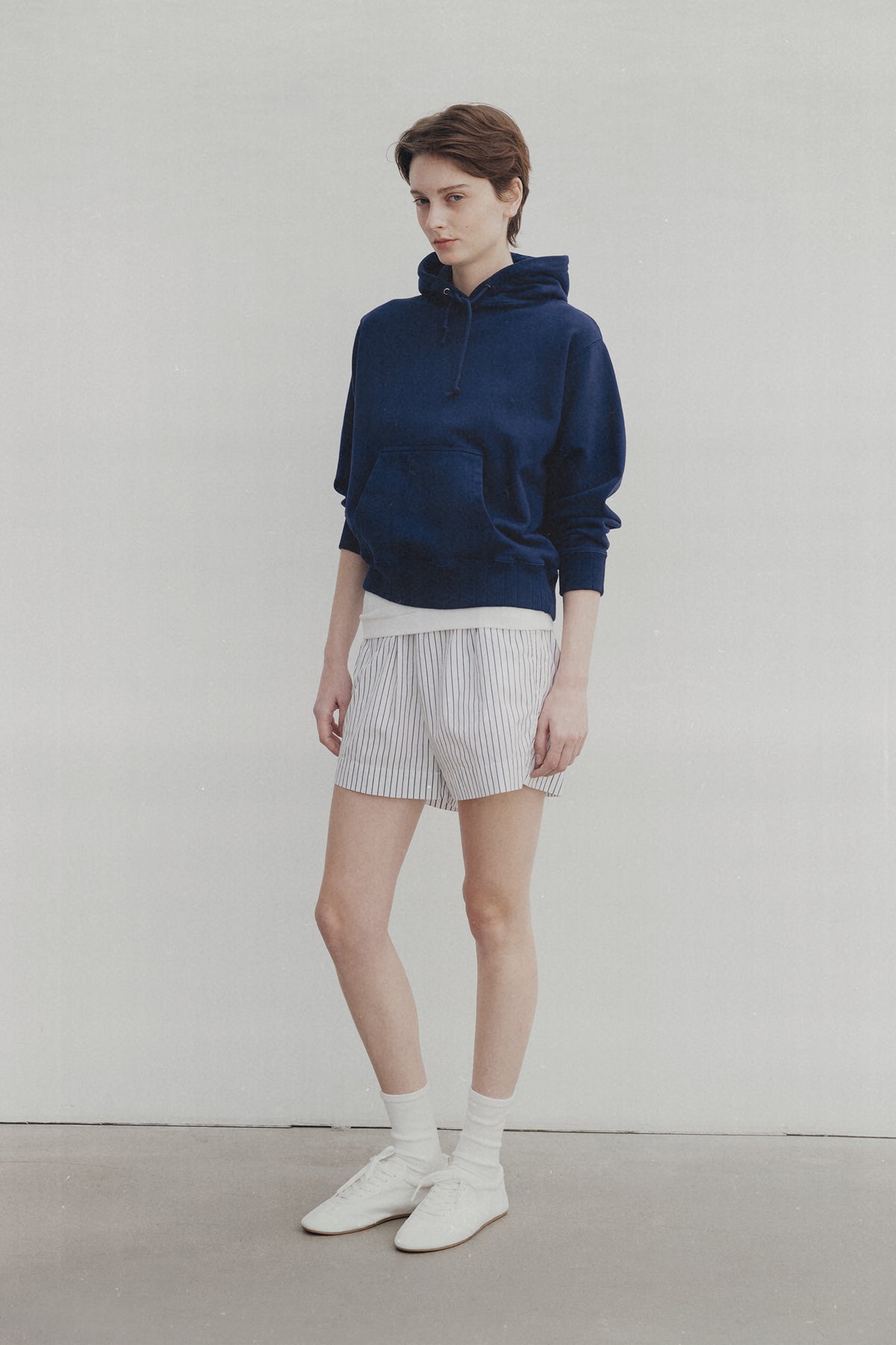 Nothing Written Heritage cotton hoodie (Washed navy)