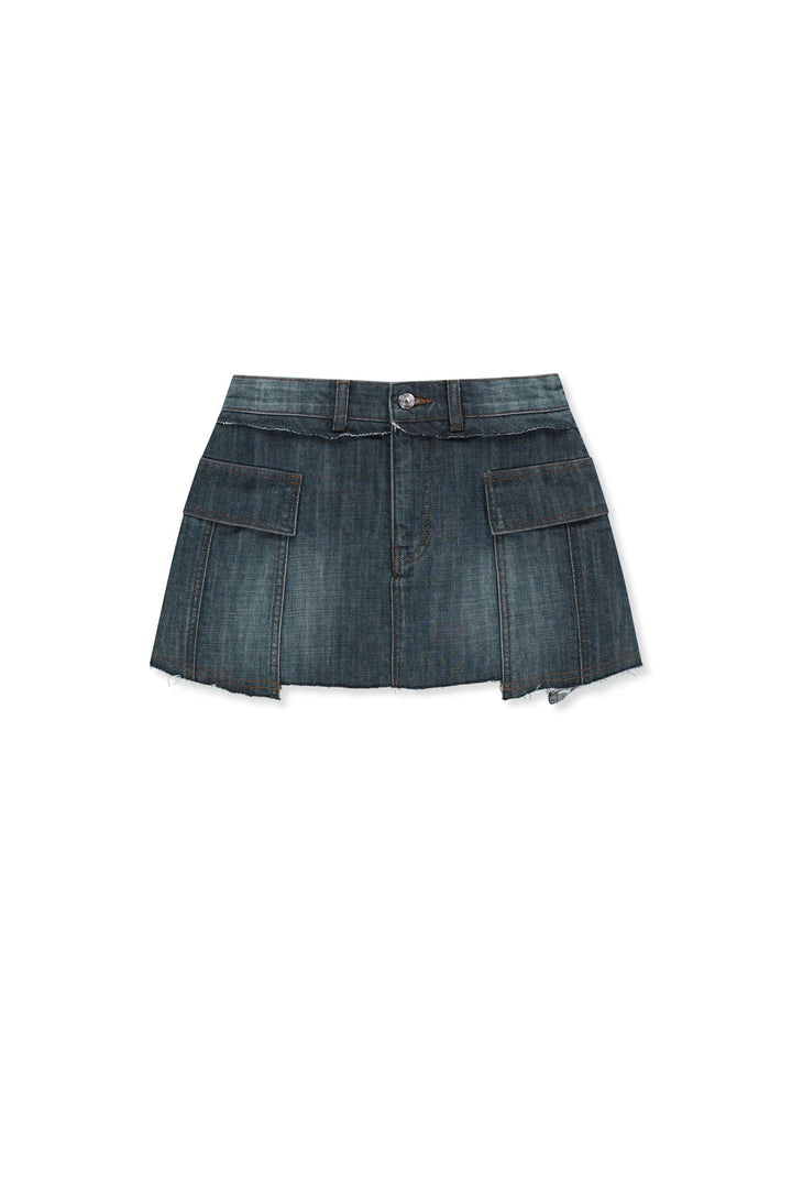 Matinkim Cargo Mini Denim Skort IN Blue