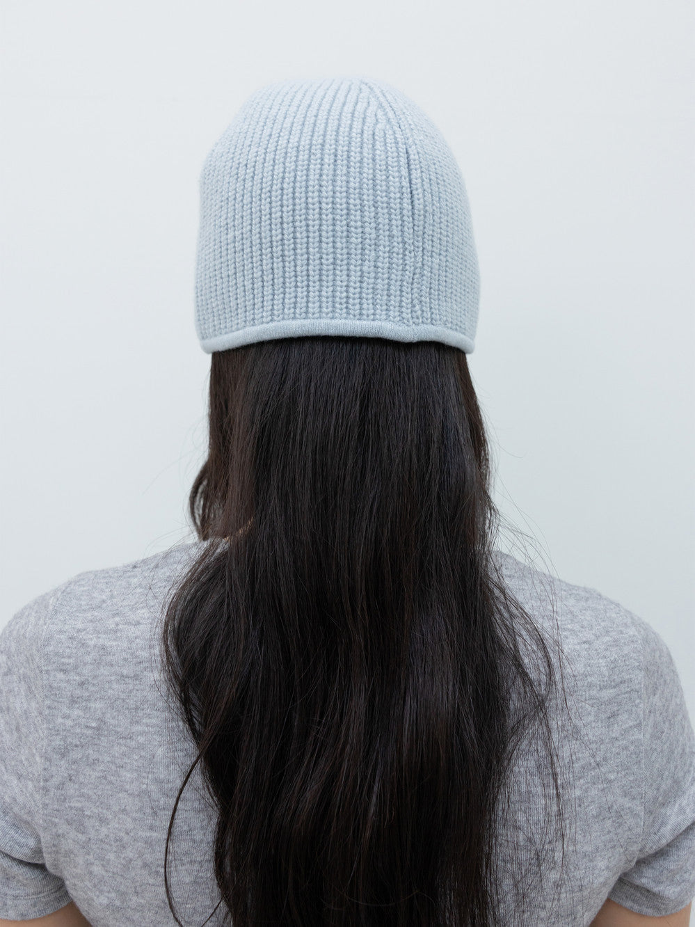Low Classic Embroidered Logo Knit Beanie Sky Blue