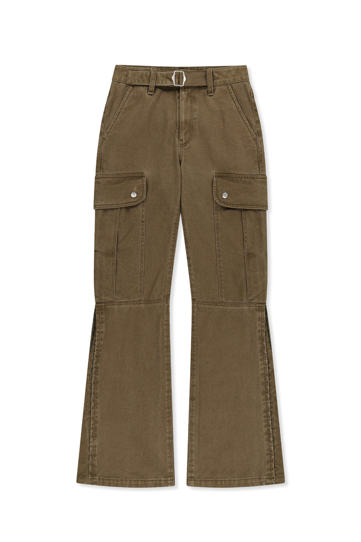 Matinkim Multi Hook Bootcut Cargo Pants IN Khaki