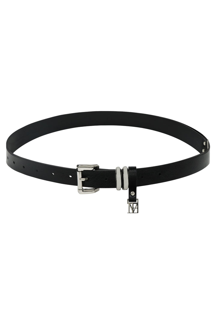 Treemingbird Minimal Cowhide Leather Belt Black