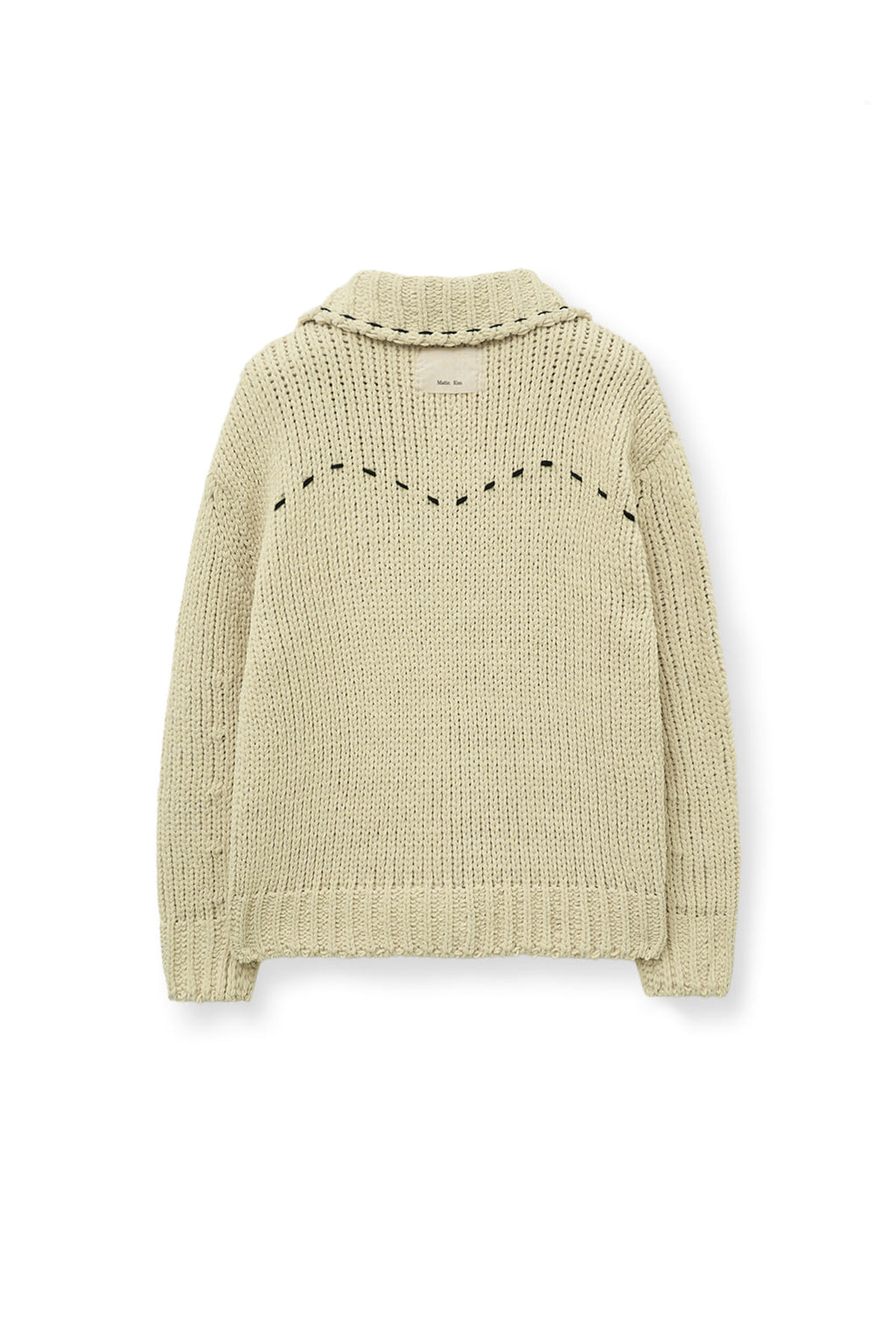 [matinkim] HANDMADE COLLAR KNIT CARDIGAN FOR WOMEN IN BUTTER