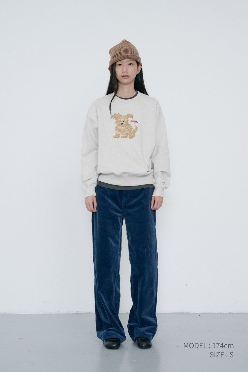 Dunst Unisex Puppy Sweatshirt Oatmeal Melange