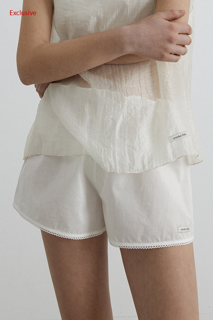 Overdueflair Cotton Shorts White Label