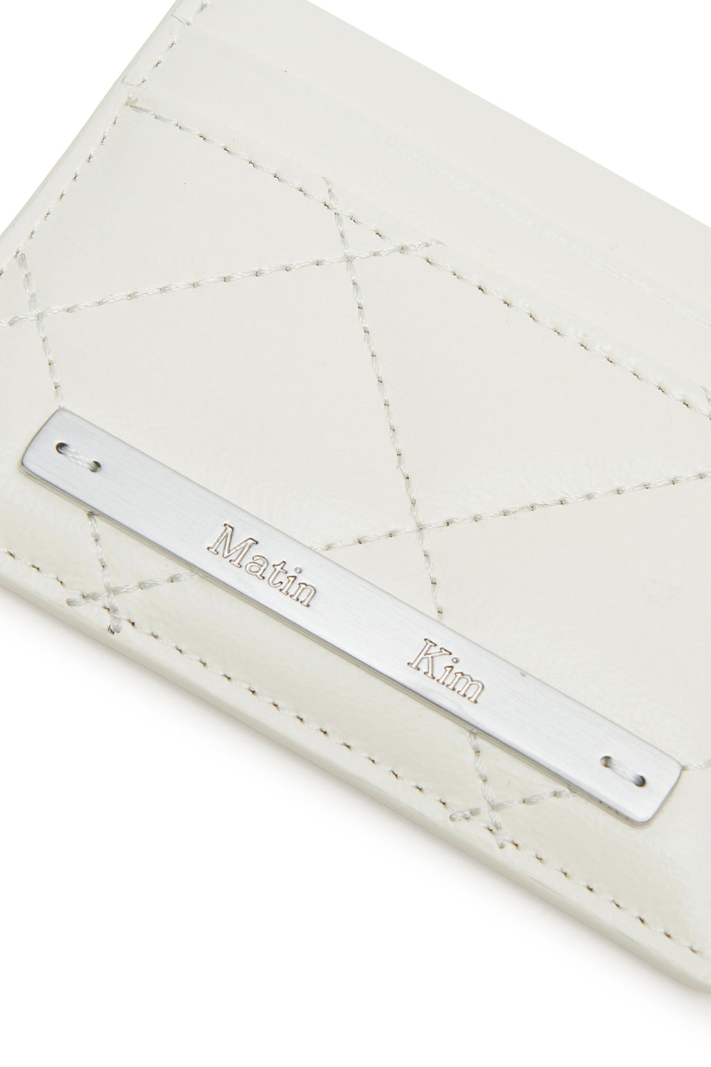 Matinkim Puff Quilt Card Wallet IN Ivory
