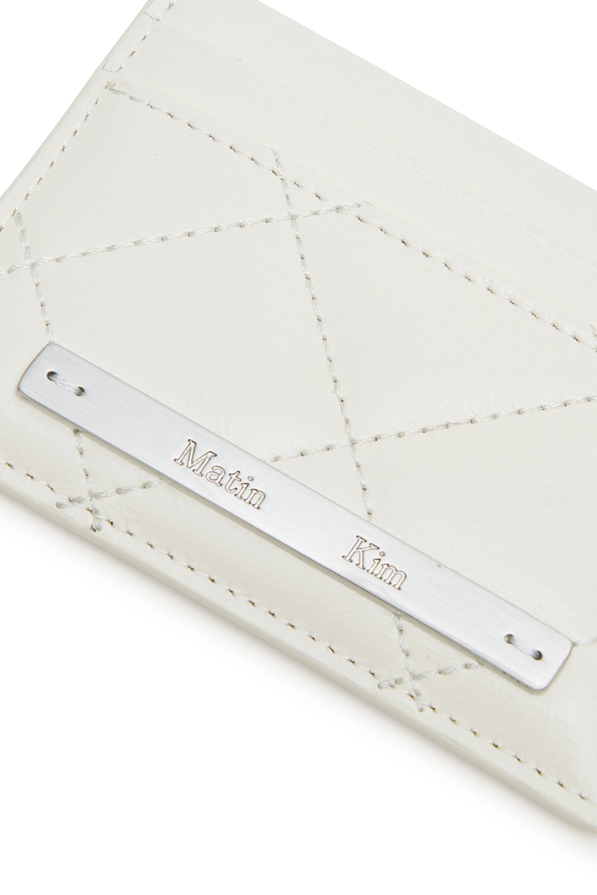 Matinkim Puff Quilt Card Wallet IN Ivory