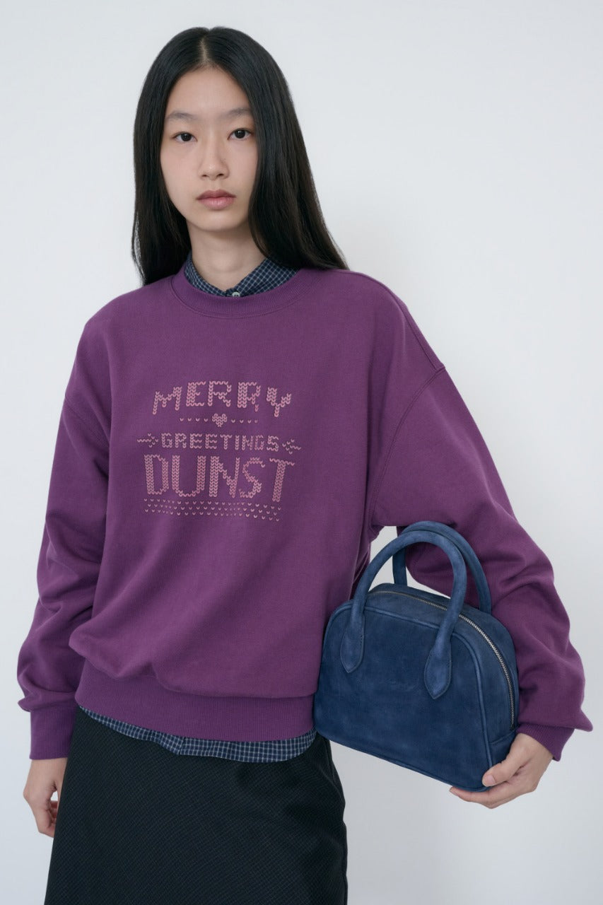 Dunst Suede Boston Tote Bag Navy