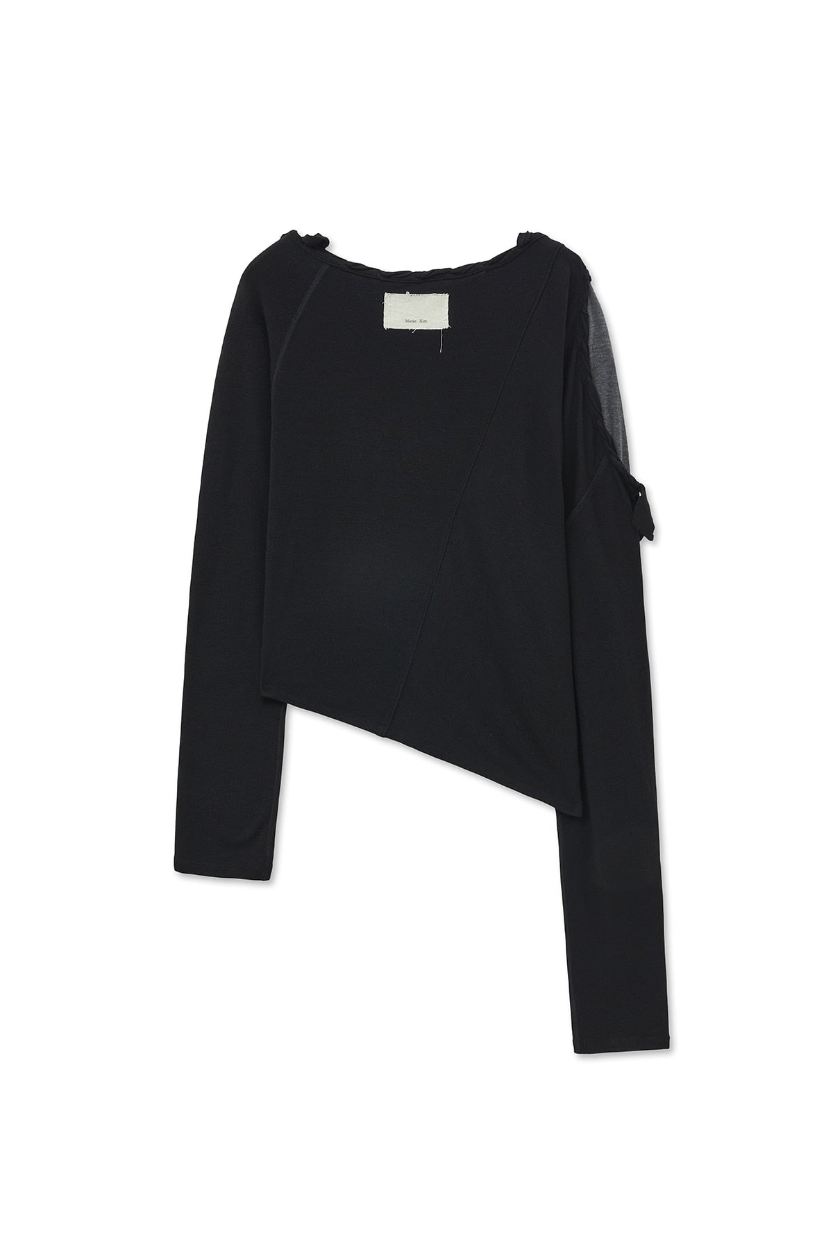 [matinkim] WEAVING LONG SLEEVE TOP IN BLACK