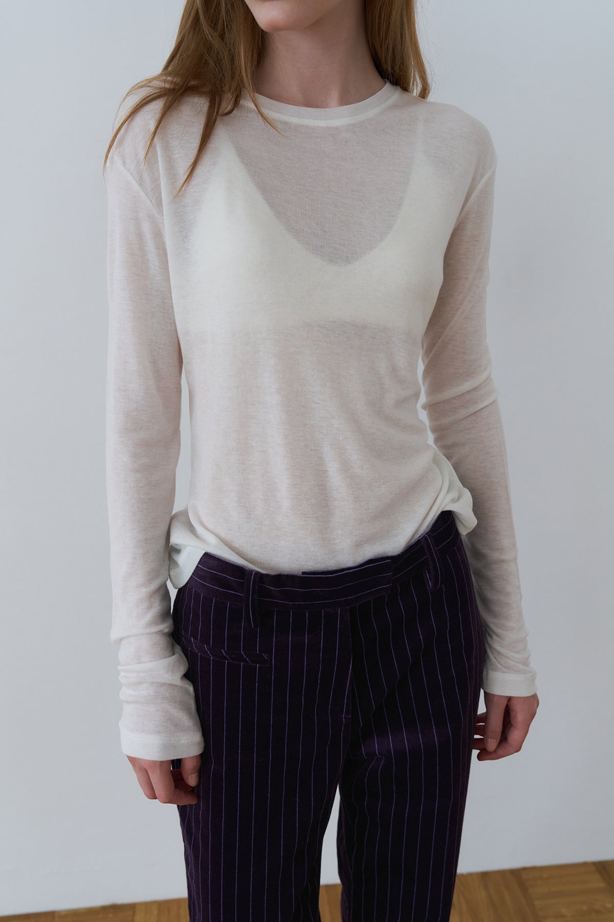 Overdueflair Soft Wool Tencel T-Shirt Ivory