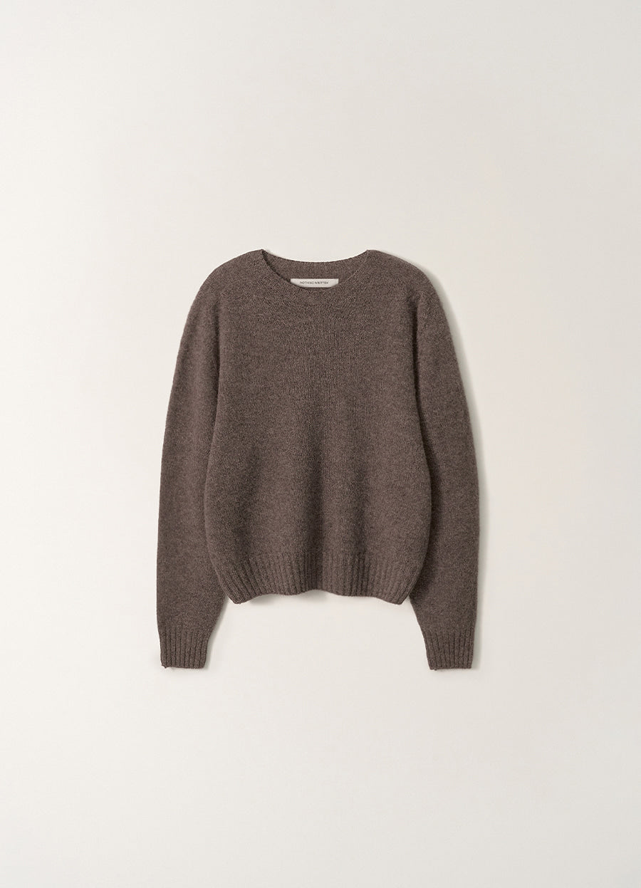 Nothing Written Kiri brushed wool pullover (Ash mocha brown)