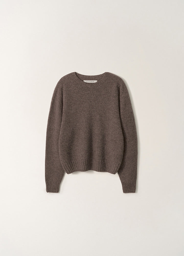 Nothing Written Kiri brushed wool pullover (Ash mocha brown)