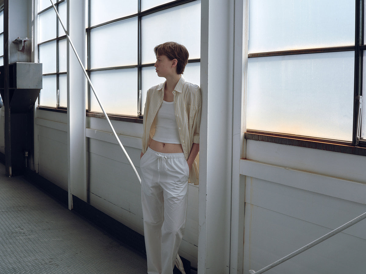Nothing Written Timon striped cotton shirt (Butter)