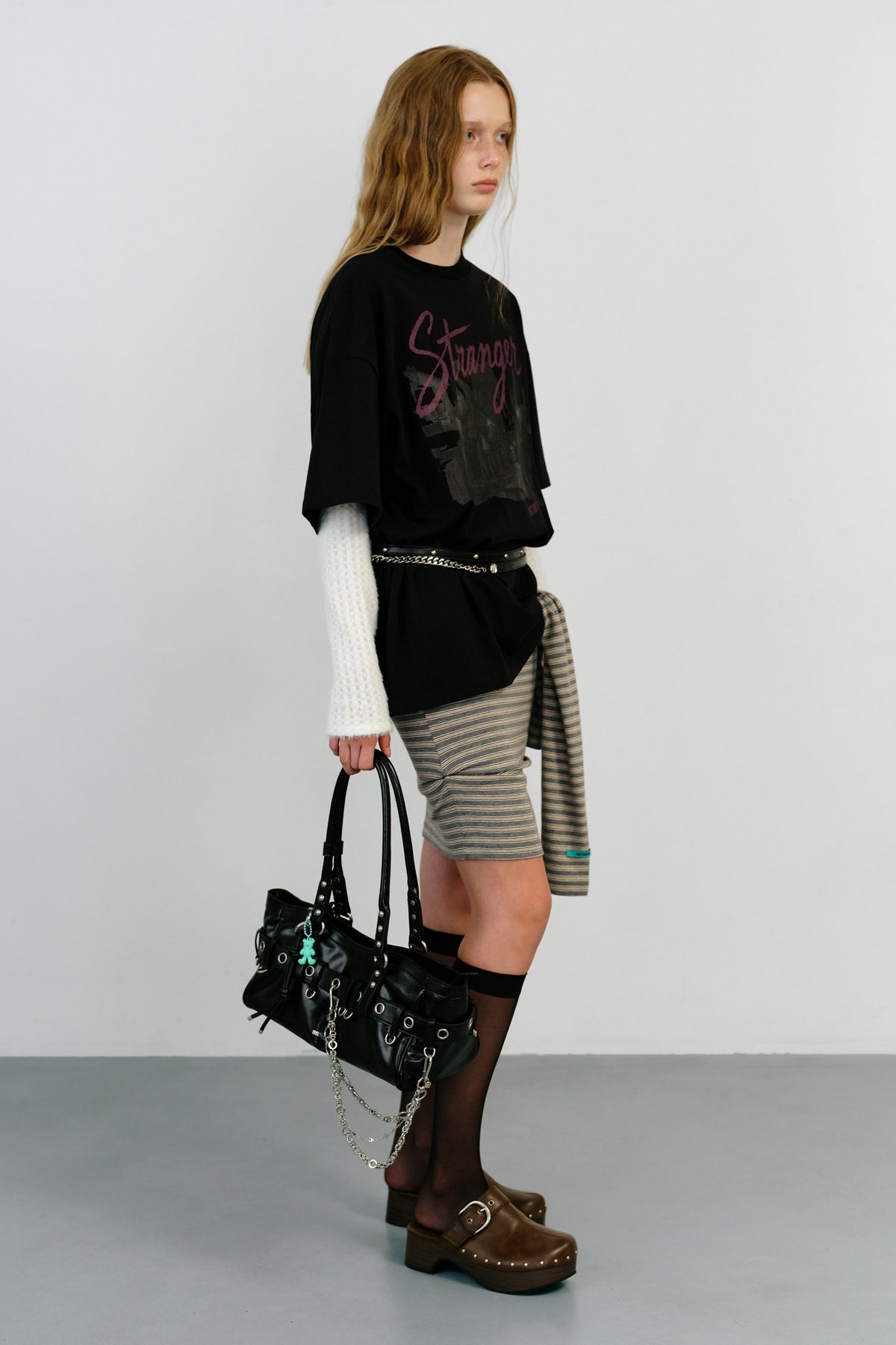 Instantfunk Stranger Graphic Oversize Tee - Black