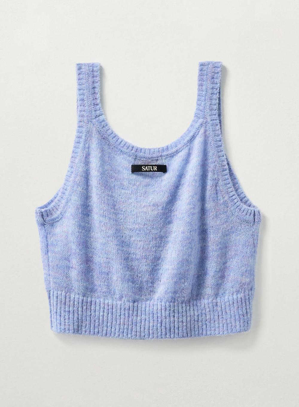 [satur] (W) Shirring Knit Bustier - Blue