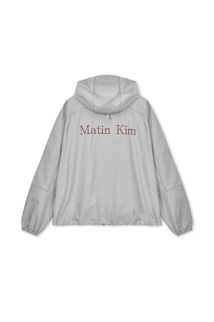 Matinkim Back Logo Hoody Wind Breaker IN Light Beige