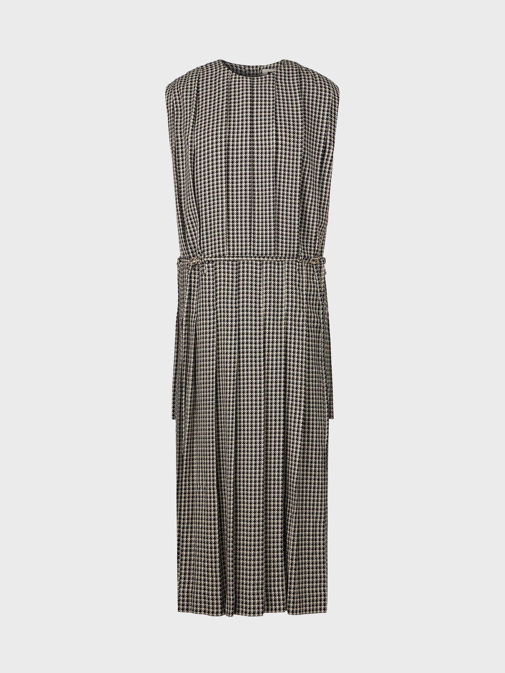 EENK Pleated Long Dress - Black/Ivory
